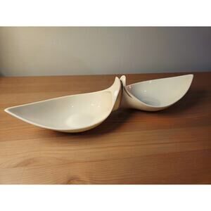 Vintage Lenox Made in USA Double Serving Bowl – Mid Century Porcelain